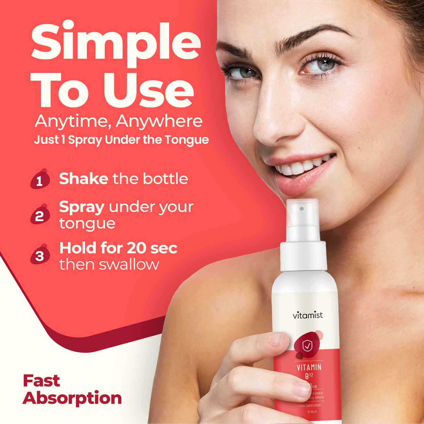 Vitamin B12 Oral Spray | 100 Servings, 15ml