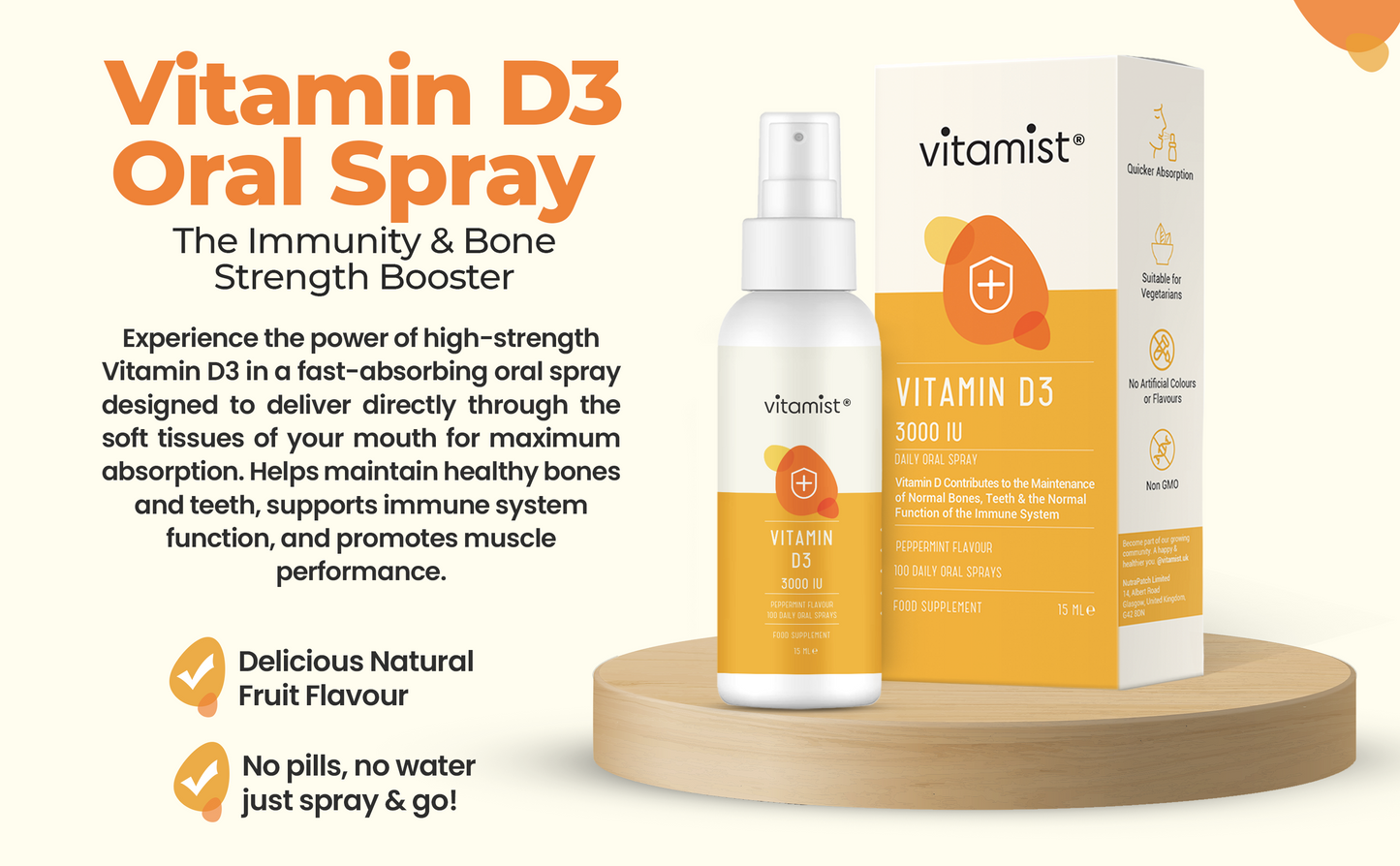 Vitamin D3 Oral Spray | 100 Servings